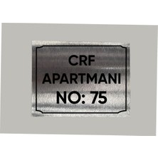 Metal Apartman Ismi ve Numarası Levhası 14X20 cm Arkası Yapışkanlı