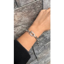 Nunu Takı 14K Tiffany Desen Gümüş Bileklik