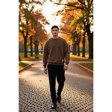 Benerly Erkek Bisiklet Yaka Standart Kol %100 Pamuk Oversize Sweatshirt Fonksiyonel Dayanıklı Spor