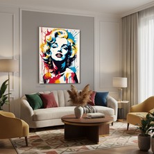 Tablonhazır Dikey Kanvas Tablo Salon Duvar Tablosu Mariliyn3 Yeni Ev Hediyesi Ofis Tablosu
