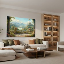 Tablonhazır Yatay Kanvas Duvar Tablosu Balkon Manzarasi Salon Tablosu Ofis Tablosu Yeni Ev Hediyesi Dekorasyon