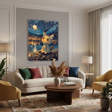 Dikey Kanvas Tablo Salon Duvar Tablosu Pika Yeni Ev Hediyesi Ofis Tablosu