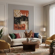 Tablonhazır Dikey Kanvas Tablo Salon Duvar Tablosu Soyut 0041 2 Yeni Ev Hediyesi Ofis Tablosu