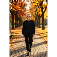 Benerly Kadın Bisiklet Yaka Düşük Kol Regular Kalıp Örme Sweatshirt Fonksiyonel Dayanıklı Kaliteli