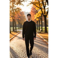 Benerly Erkek Bisiklet Yaka Standart Kol Oversize Kalıp Sweatshirt Fonksiyonel Dayanıklı Kaliteli Şık