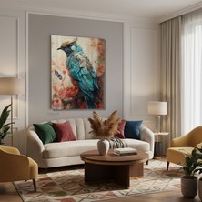 Tablonhazır Dikey Kanvas Tablo Salon Duvar Tablosu Stilkuş Yeni Ev Hediyesi Ofis Tablosu