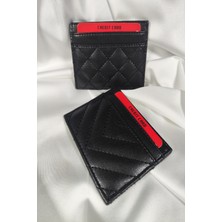 Leaf Accessory Unisex Kartlık Siyah, 1. Sınıf Vinlex Deri, 7 Tane Kart Koyma Cepli