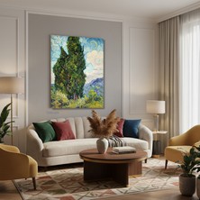 Tablonhazır Dikey Kanvas Tablo Salon Duvar Tablosu Vangogh 51 Yeni Ev Hediyesi Ofis Tablosu