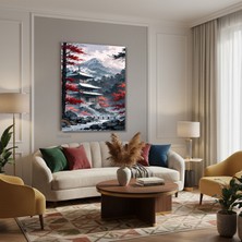 Tablonhazır Dikey Kanvas Tablo Salon Duvar Tablosu Karli Japonya Yeni Ev Hediyesi Ofis Tablosu