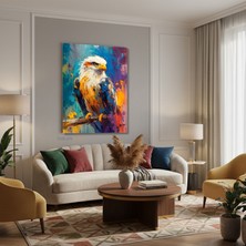 Tablonhazır Dikey Kanvas Tablo Salon Duvar Tablosu Renklikartal Yeni Ev Hediyesi Ofis Tablosu