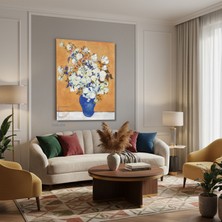 Tablonhazır Dikey Kanvas Tablo Salon Duvar Tablosu Vangogh 5 Yeni Ev Hediyesi Ofis Tablosu