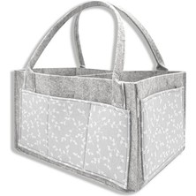 Osense Nessiworld Keçe Anne Bebek Bakım Çantası 772 Gri Çiçek