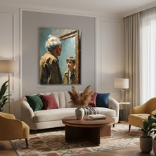 Tablonhazır Dikey Kanvas Tablo Salon Duvar Tablosu Yaşlıgenç Yeni Ev Hediyesi Ofis Tablosu