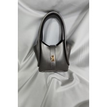 Leaf Accessory Kadın Çantası, Fermuaralı, Elde ve Omuz Askılı, Gümüş