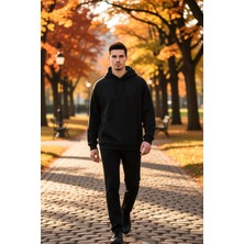 Benerly Erkek Kapüşonlu Standart Kol Oversize Kalıp Sweatshirt Fonksiyonel Dayanıklı Kaliteli Spor