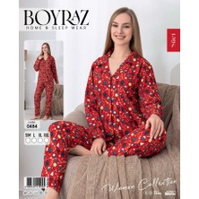 Lia Underwear Yılbaşı Özel Düğmeli Pijama Takımı