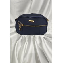 Leaf Accessory Kadın Çantası, Fermuaralı, Elde ve Omuz Askılı, Mavi