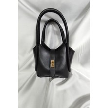 Leaf Accessory Kadın Çantası, Fermuaralı, Elde ve Omuz Askılı, Siyah