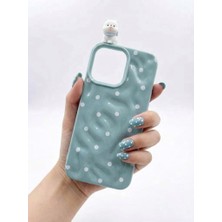 IPHONE 14 Pro Max Uyumlu Köpek Figürlü Kılıf Turkuaz