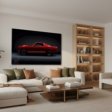 Tablonhazır Yatay Kanvas Duvar Tablosu Kirmizi Spor Araba Salon Tablosu Ofis Tablosu Yeni Ev Hediyesi Dekorasyon