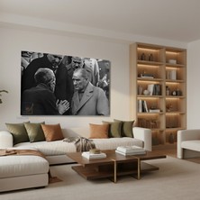 Tablonhazır Yatay Kanvas Duvar Tablosu Halk ve Ataturk Salon Tablosu Ofis Tablosu Yeni Ev Hediyesi Dekorasyon