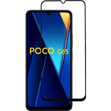 Forzacase Xiaomi Poco C65 ile Uyumlu Çerçeveli Tam Kaplayan Temperli Ekran Koruyucu - FC003
