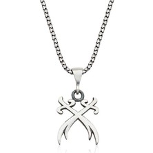 Özcömert Silver ​gümüş Ikili Zülfikar Kılıcı Kolye