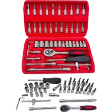 Hayat Store Cr-V Max 1/4 Cırcırlı 46 Parça Lokma Anahtar Takımı Bits Uç Seti Tam Set Germany ( Lisinya )
