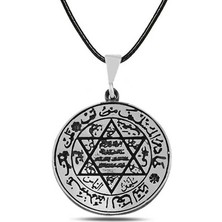 Özcömert Silver Gümüş Süleyman Mührü Kolye