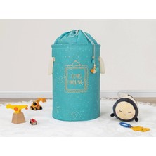 Hayat Store Baby Kullanımı Kolay Desenli Taşınabilir Torbalı Yuvarlak Sepet(Yeşil) 04270 ( Lisinya )