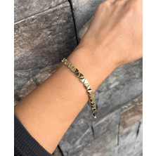 Nunu Takı 14K Sıralı Üçgen Bileklik