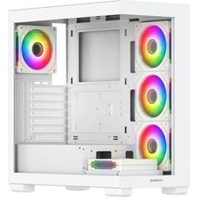 Gamebooster 750W 80+ Bronze Seaview A7505W Gamıng M-Atx Mid-T Pc Kasası Beyaz