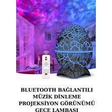 Fırsatkolik Yumurta Şeklinde Su Dalgalı Bluetooth Speaker Lamba Renkli Şarjlı