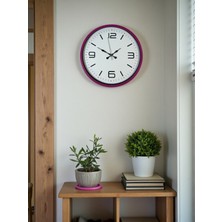 Buffer Zentime 36 cm Pembe Dekoratif Duvar Saati