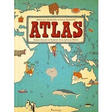Domingo Yayınevi Atlas (Ciltli): Kıtalar, Denizler ve Kültürler Arası Yolculuk Rehberi + Köpek Adam 12 - Kırmızı Patiler + 7 Kitap Set
