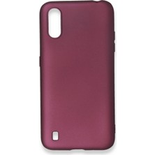 Eco Port Samsung Galaxy A01 Kılıf First Silikon - Mürdüm