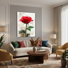 Tablonhazır Dikey Kanvas Tablo Salon Duvar Tablosu Tasarım Gul Yeni Ev Hediyesi Ofis Tablosu