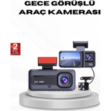 Fırsatkolik Full Hd Üç Kameralı Araç Kamerası G-Sensörlü ve Gece Görüşlü