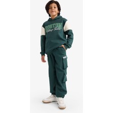 DeFacto Erkek Çocuk Kargo Fit Beli Lastikli Baskılı Eşofman Altı G5637A825CW