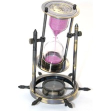 Epilons Pirinç Dümenli Pusulalı Kum Saati