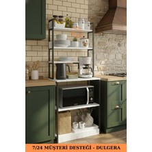 Dulgera Luna Kahve Köşesi Mutfak Bangosu - Çok Amaçlı Büyük Boy Mikrodalga ve Fırın Dolabı