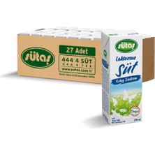 Sütaş Laktozsuz Süt 27×200 ml - Kolay Sindirilebilir, Hafif ve Lezzetli, Türkiye Menşeli