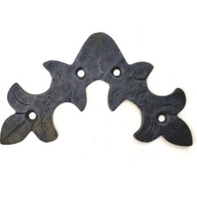 Skygo Antika Tarz Dekoratif Pirinç Yaprak Gönye - 100X110 Mm, Oksit