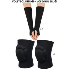 444 Marka Voleybol Dizliği ve Voleybol Elliği 2'li Set Voleybol Kolluk ve Dizlik Kabartma Sünger Destekli