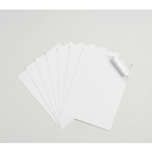 Esila Kağıtçılık Adestor Marka 7 x 29 Arkası Kesimli 50 Adet Yapışkanlı Mat 1.hamur Etiket Sticker