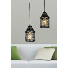 Begüsa Senta 2.li Avize Siyah No:01