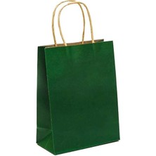 Teknopoint Karton Kraft Koyu Yeşil Hediye Çantası 18X24 - Tekli