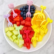 Nefiz Home Hello Kitty Desenli Mini Çatal Seti – 12 Adet Renkli Servis Çatalı