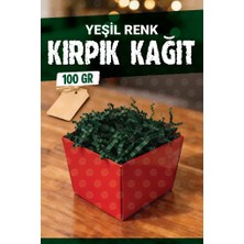 Tuğset Etiket Kırpık Kırpıntı Kağıt Z Zigzag Pelur Kırpıntı Kağıt 100 gr  Yeşil  Renk Süs Dolgu Malzemesi Paper -T1525