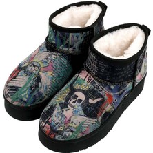 Dogo Kadın Vegan Deri Siyah Bilekte Bot - I Need Art Tasarım